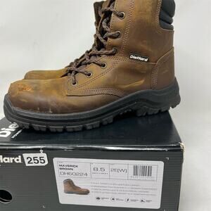 DieHard Men's Maverick 6" Steel Toe Work Boot Brown Size 8.5